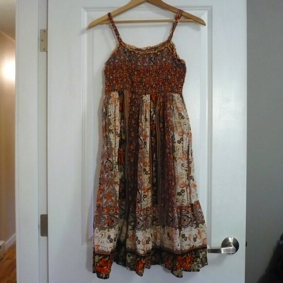 Y2K Paisley Coquette Cotton Dress - Picture 1 of 12